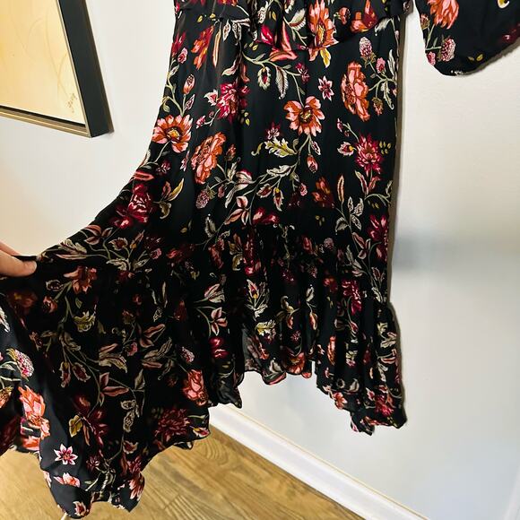 A.L.C. Annette Floral Silk Mini Long Sleeve Dress size 6 - Picture 15 of 16